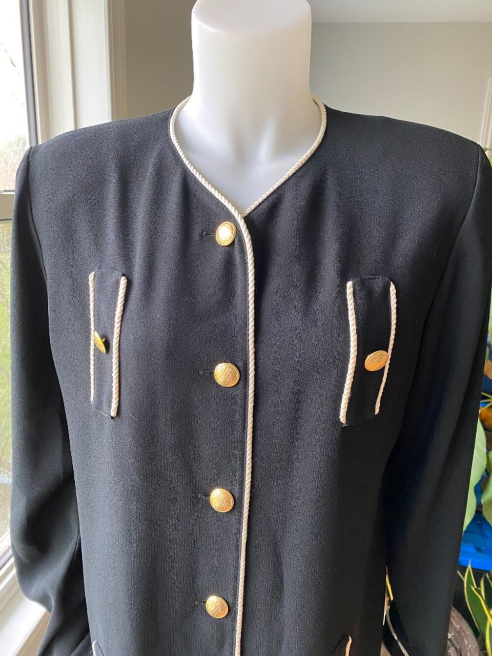 #13 Women's ROUIE Black Button-up Dress/Duster - Picture 4 of 14